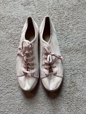 Keds Women's Pale Pink Canvas Lace-Up Sneakers